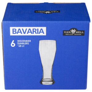 Van Well, Weizenbierglas, Bavaria, 68 cl, 6 Stück Packung