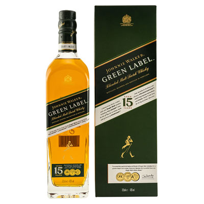 Johnnie Walker, Green Label, Blended Malt Whisky, 15 Years, 43 % Vol.