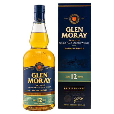 Glen Moray, Elgin Heritage, Speyside Single Malt Scotch Whisky, 12 Years Old, 40 % Vol., 700 ml Geschenkpackung