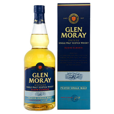 Glen Moray, Elgin Classic, Peated, Speyside Single Malt Scotch Whisky, 40 % Vol., 0,7 l Geschenkpackung