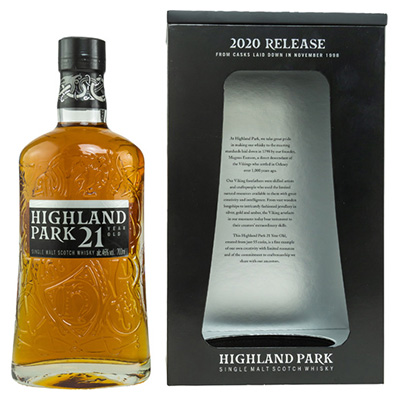 Highland Park, Single Malt Scotch Whisky, 21 Years, 2020 Release, 46 % Vol., 700 ml Box