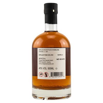 Koval, Rye Whiskey, 40 % Vol., 500 ml Flasche