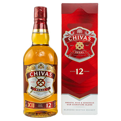 Chivas Regal, Blended Scotch Whisky, 12 Year Old, 40 % Vol., 700 ml Geschenkpackung