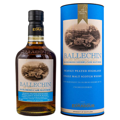 Ballechin, Heavily Peated Highland Single Malt Scotch Whisky, #4, Oloroso Cask Matured, 46 % Vol., 700 ml Geschenkpackung