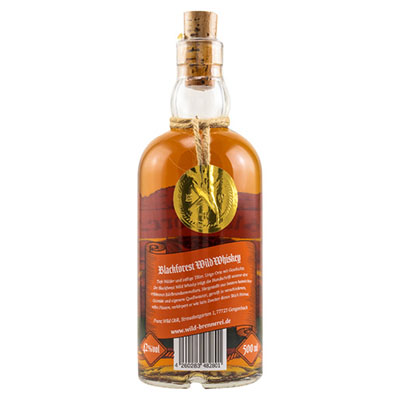 Blackforest, Wild Whisky, Peated Single Malt Whisky, 42 % Vol., 500 ml Flasche
