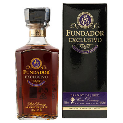 Fundador, Exclusivo, Brandy de Jerez, 40 % Vol., 700 ml Geschenkpackung