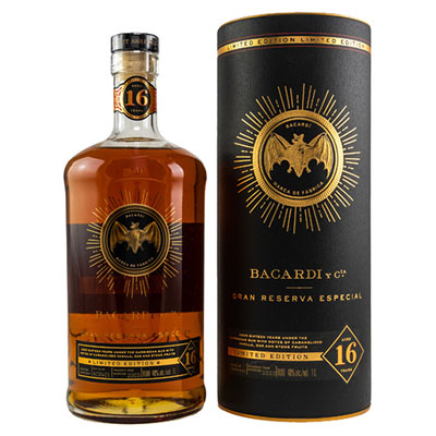 Bacardi, Gran Reserva Especial Limited, 16 Years, 40 % Vol., 1000 ml Geschenkpackung