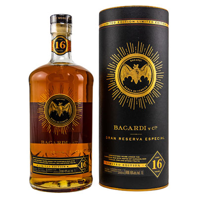 Bacardi, Gran Reserva Especial Limited, 16 Years, 45 % Vol., 1000 ml Geschenkpackung