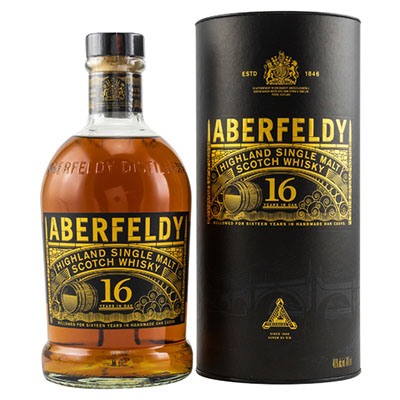 Aberfeldy, Highland Single Malt Scotch Whisky, 16 Years, 40 % Vol., 700 ml Tube