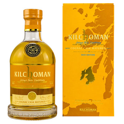 Kilchoman, Islay Single Malt Scotch Whisky, Cognac Cask Matured, 2023 Edition, 50 % Vol., 700 ml Geschenkpackung