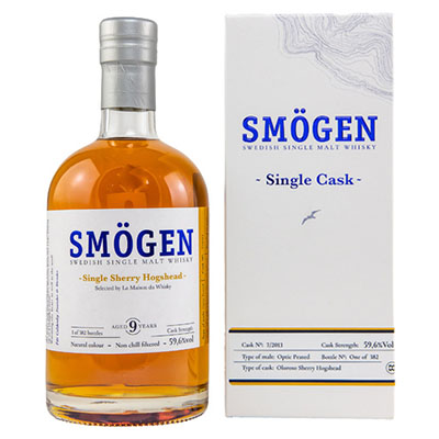 Smögen, Swedish Single Malt Whisky, 2013/2022, 9 y.o., Single Sherry Hogshead, 59,6 % Vol.