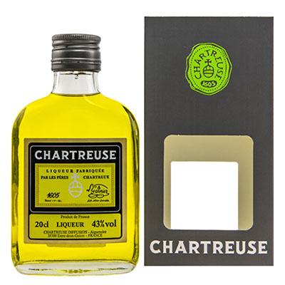 Chartreuse, Jaune (Gelb), Kräuterlikör, 43 % Vol., 200 ml Geschenkpackung