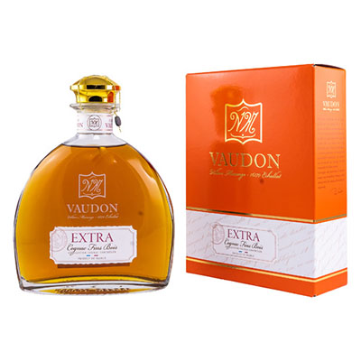 Vaudon Cognac, Extra, Cognac, Fins Bois, 44 % Vol., 700 ml Geschenkpackung