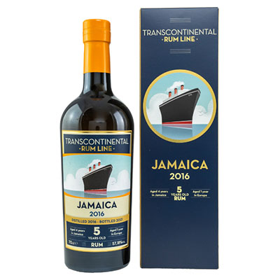 Transcontinental Rum Line, Jamaica, Rum Line #45, 2016/2021, 5 y.o., 57,18 % Vol., 700 ml Geschenkpackung