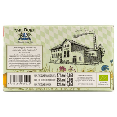 The Duke, Miniatur Set, Gin, 44,67 % Vol., 150 ml Geschenkpackung