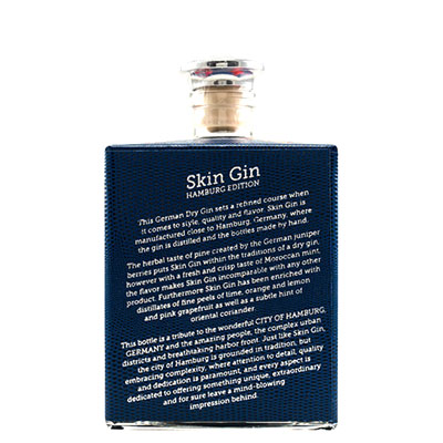 Skin Gin, Hamburg Edition, Blue, 42 % Vol., 500 ml Flasche