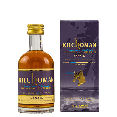 Kilchoman, Islay Single Malt Scotch Whisky, Sanaig, 46 % Vol., 50 ml Geschenkpackung