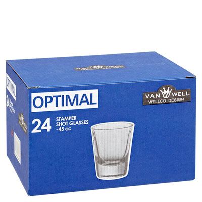 Van Well, Schnapsglas, Optimal, 2 cl, 24 Stück Karton