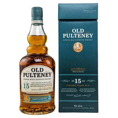 Old Pulteney, Single Malt Scotch Whisky, 15 y.o., 46 % Vol., 700 ml Geschenkpackung