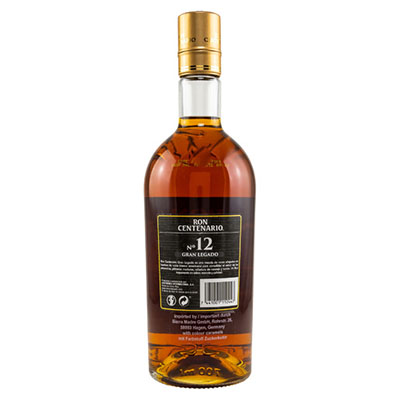 Ron Centenario, Rum, No. 12, Gran Legado, 40 % Vol., 700 ml Flasche