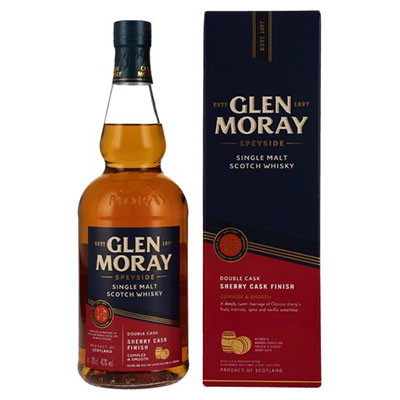 Glen Moray, Elgin Classic, Sherry Cask Finish, Speyside Single Malt Scotch Whisky, 40 % Vol., 700 ml Geschenkpackung