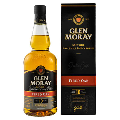 Glen Moray, Fired Oak, Speyside Single Malt Scotch Whisky, 10 Years Old, 40 % Vol., 700 ml Geschenkpackung