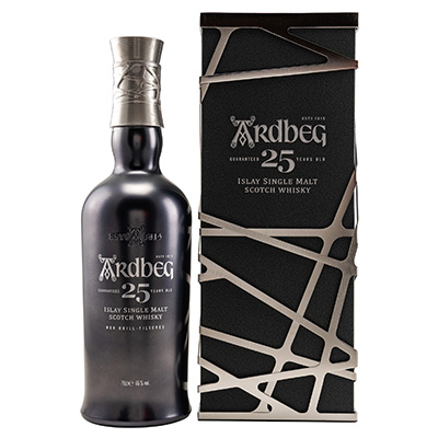 Ardbeg, Islay Single Malt Scotch Whisky, 25 Years Old, 46 % Vol., 700 ml Geschenkpackung