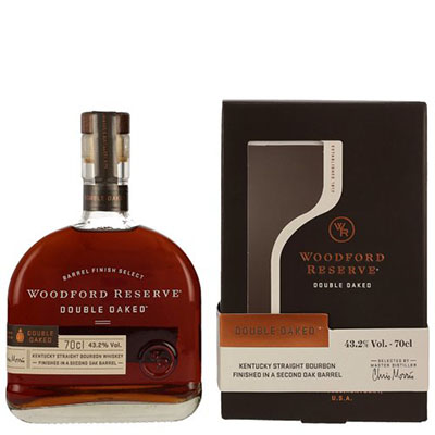 Woodford Reserve, Double Oaked Whiskey, 43,2 % Vol., 700 ml Geschenkpackung (aus Frankreich)