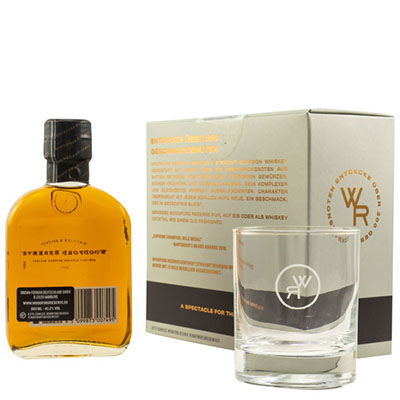 Woodford Reserve, Distillers Select, Kentucky Straight Bourbon Whiskey, 43,2 % Vol., 200 ml Geschenkpackung mit Tumbler