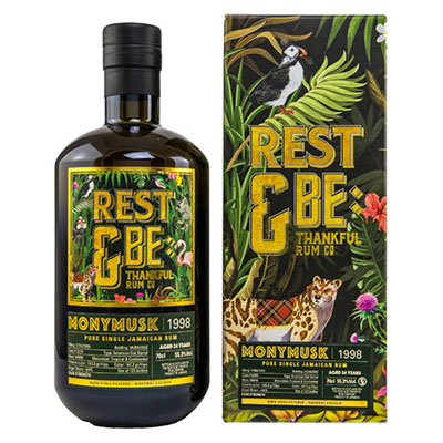 Rest & Be Thankful, Monymusk, Pure Single Jamaican Rum, 1998/2022, 24 y.o., MMW, Single Cask #13255, 55,3 % Vol., 700 ml Geschenkpackung