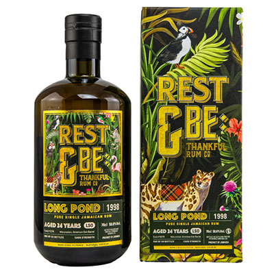Rest & Be Thankful, Long Pond, Pure Single Jamaican Rum, 1998/2023, 24 y.o., LSO, Single Cask #10276, 58,6 % Vol., 700 ml Geschenkpackung