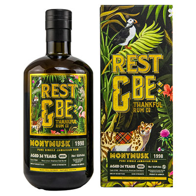 Rest & Be Thankful, Monymusk, Pure Single Jamaican Rum, 1998/2023, 24 y.o., MBK, Single Cask #27848, 53,8 % Vol., 700 ml Geschenkpackung