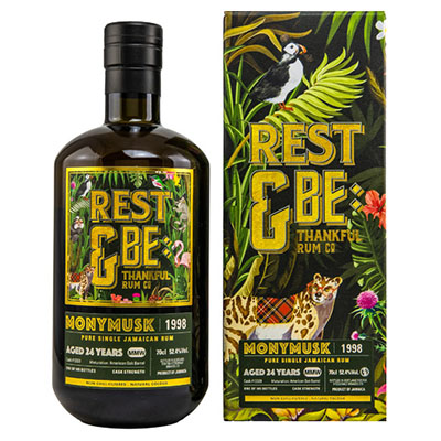 Rest & Be Thankful, Monymusk, Pure Single Jamaican Rum, 1998/2023, 24 y.o., MMW, Single Cask #13320, 52,4 % Vol., 700 ml Geschenkpackung