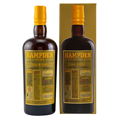 Hampden, Pure Single Jamaican Rum, 8 y.o., 46 % Vol., 700 ml Geschenkpackung